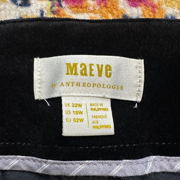 Anthropologie Maeve The Naomi Wide-Leg Velvet Flare Pants Womens Size 18W Velour - Picture 6 of 10